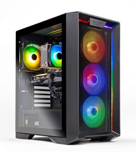 skytech gaming nebula gaming pc desktop – intel core i3 12100f 3.3 ghz, nvidia rtx 3050, 500gb nvme ssd, 16gb ddr4 ram 3200, 600w gold psu, wi-fi, windows 11 home 64-bit