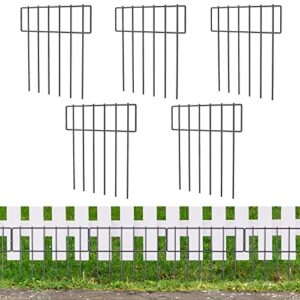 5 Pack Animal Barrier Fence, 13"Lx17"H Garden Fence for Dogs Metal Fence Panels for Garden Yard Outdoor