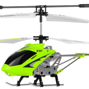 POCO DIVO S107G Phantom 3CH Infrared RC Helicopter Mini Flight S107 Gyro with Light, Green