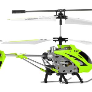 POCO DIVO S107G Phantom 3CH Infrared RC Helicopter Mini Flight S107 Gyro with Light, Green