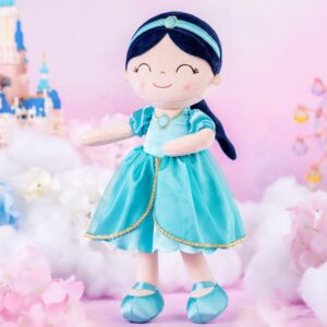 Gloveleya Dolls Princess Girls Toy First Baby Girl Gifts Soft Plush Manor Princess Doll Jasmins Aqua 16"