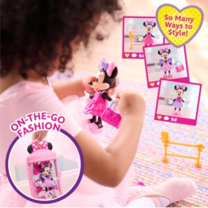 Just Play Disney Junior Minnie Mouse Fabulous Fashion Ballerina Doll, 13-piece Doll and Accessories, Officially Licensed Kids Toys for Ages 3 Up