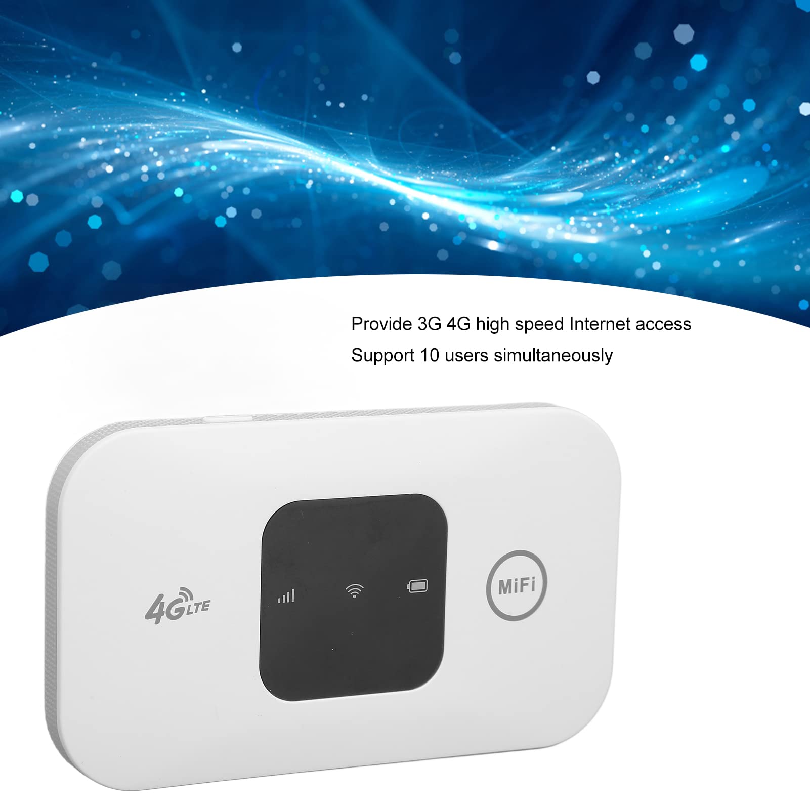 Portable Mini Travel Wireless 4G WiFi Router, Mobile WiFi Travel LTE Router with SIM Card Slot, 72 Hours of Standby 10 Users Sharing for Phone Laptop Desktop Tablet