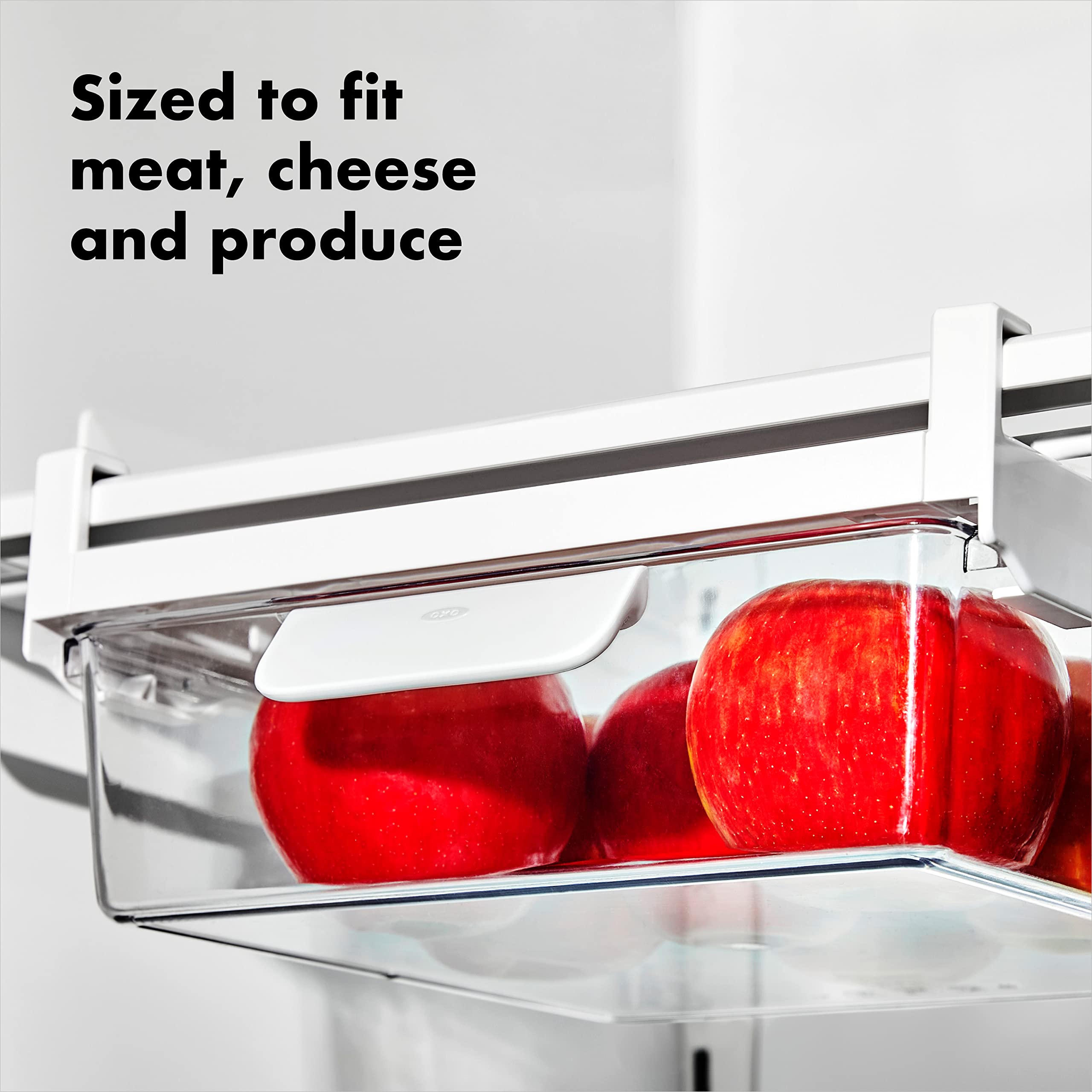 OXO Good Grips Fridge Undershelf Drawer 10 in - for Deli Meat, Cheese, Produce and More,Clear