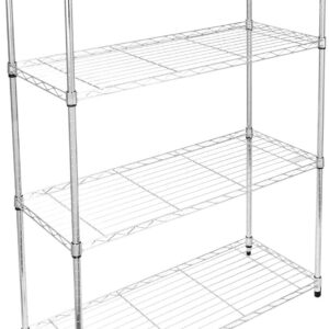 Miibox 4-Tier Heavy Duty Storage Shelving Unit 1000Lb Capacity,Chrome,36Lx14Wx55.91H inch