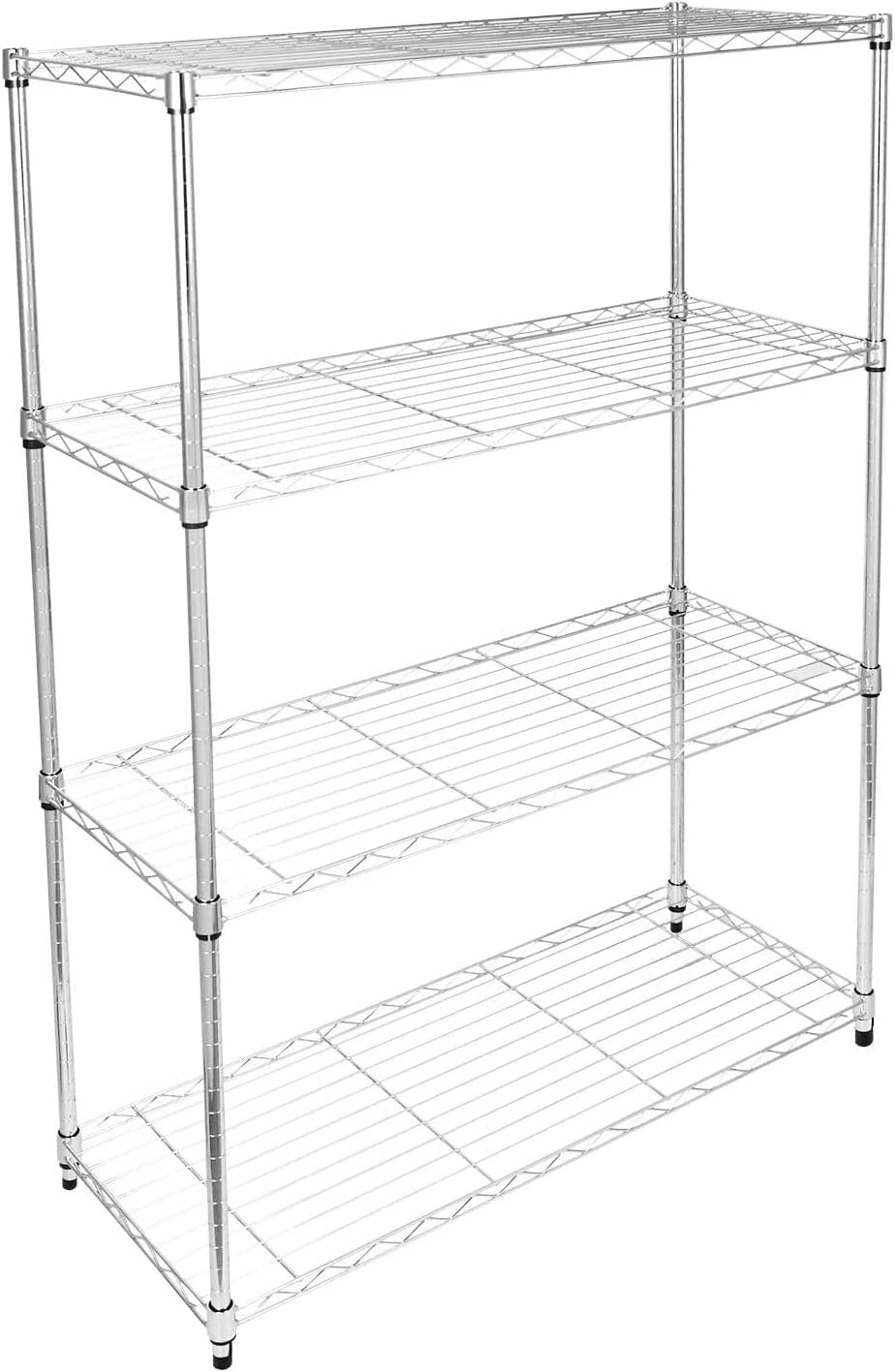 Miibox 4-Tier Heavy Duty Storage Shelving Unit 1000Lb Capacity,Chrome,36Lx14Wx55.91H inch