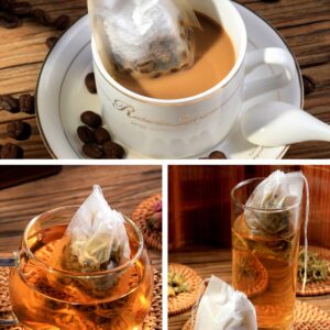 200pcs Disposable Tea Bags for Loose Leaf Tea, Tea Filter Bags with Free Tea Spoon for Loose Tea Loose Leaf Tea, Coffee, Spice, Herbs (QS53)