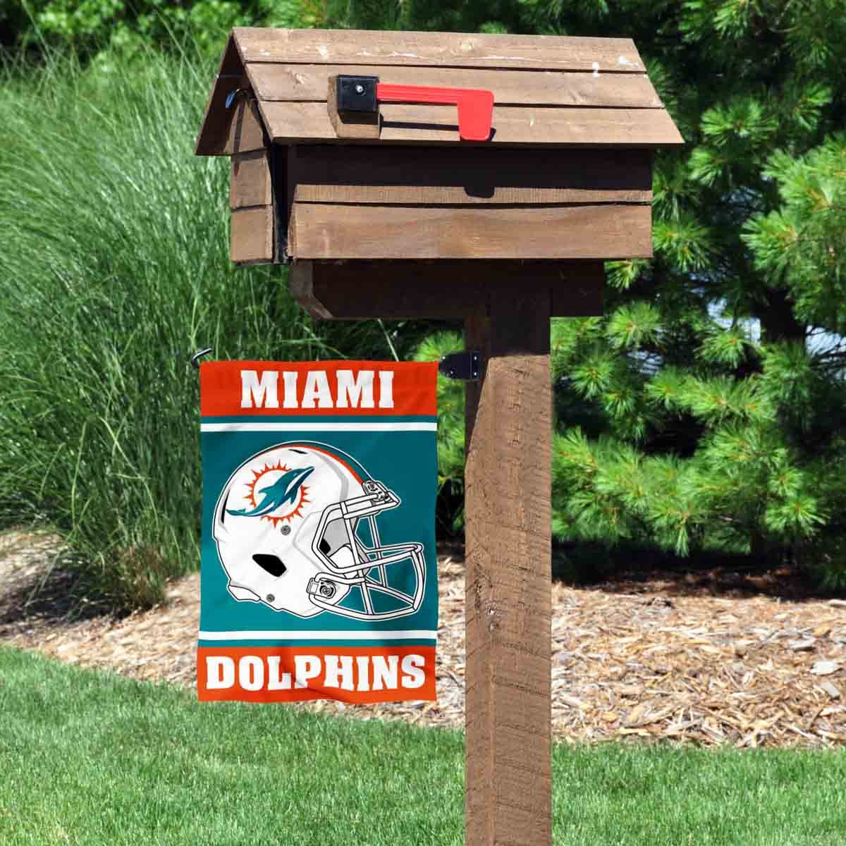 Miami Dolphins Helmet Double Sided Garden Banner Flag