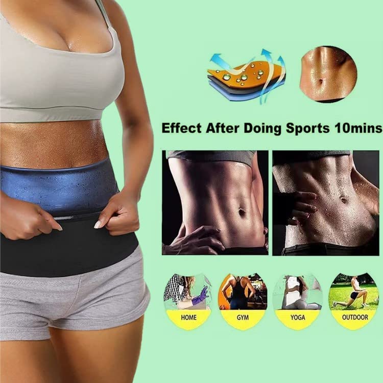 LELTLIMH Waist Trimmer for Women, Waist Trainer Sauna Belt, Neoprene-free Waist Cincher,Sauna Slimming Belt Suit Workout SM Black