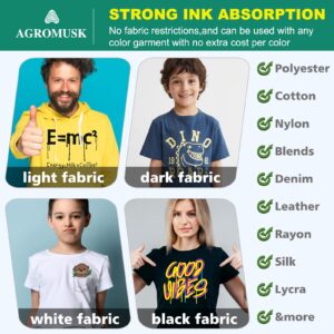 DTF Transfer Film(8.3" x 11.7")50 Sheets PET Direct to Film Heat Transfer Paper for All DTF&DTG Printer,Matte DTF Film for Sublimation Black White Light Dark Fabric T-Shirt