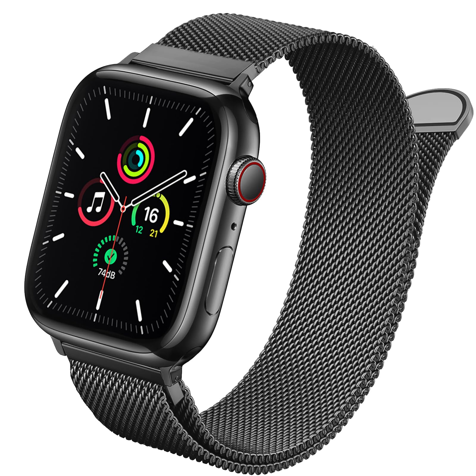 Pippia Milanese Loop with Magnetic Clasp Compatible with Apple Watch Band 38mm 40mm 41mm 42mm 44mm 45mm 49mm, Stainless Steel Mesh Metal Strap for iWatch Series 9 Ultra SE 8 7 6 5 4 3 2 1, Women Men