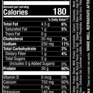 Jocko Mölk Protein Shakes – Naturally Flavored Protein Drinks, KETO Friendly, No Added Sugar, 30g Grass Fed Protein - Ready to Drink, 12 FL Oz, 12pk, Liquid (Vanilla)