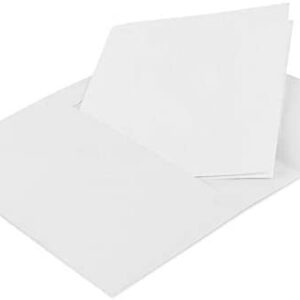 Heavyweight White Blank Cards With White Envelopes 4.25"x5.5" Greeting Cards Blank Cards And Envelopes Printable Note Cards With Corresponding Envelopes (25 Pack)