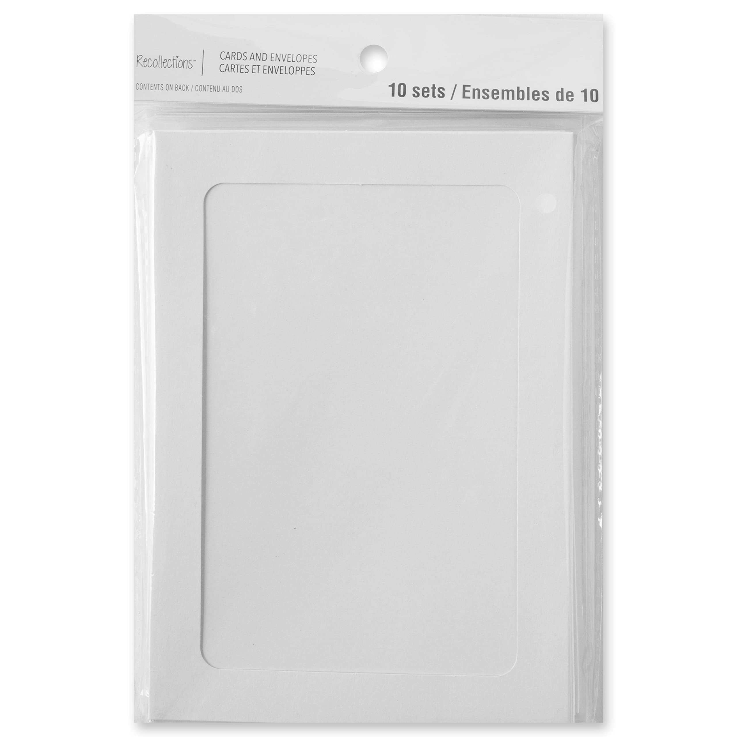 12 Packs: 10 ct. (120 total) 5”; x 7”; White Frame Cards & Envelopes by Recollections™