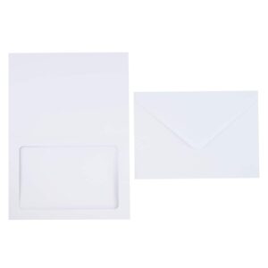 12 Packs: 10 ct. (120 total) 5”; x 7”; White Frame Cards & Envelopes by Recollections™