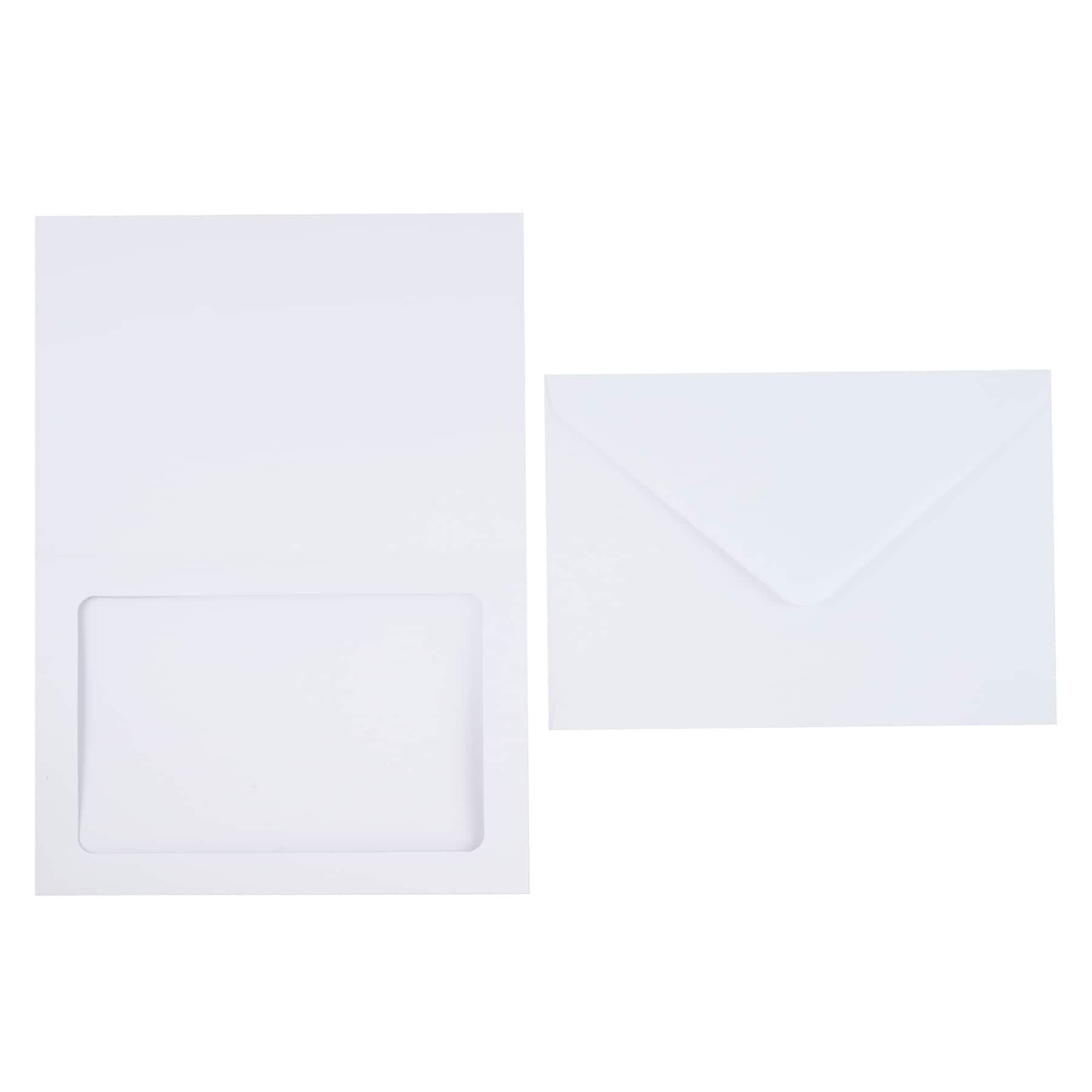 12 Packs: 10 ct. (120 total) 5”; x 7”; White Frame Cards & Envelopes by Recollections™