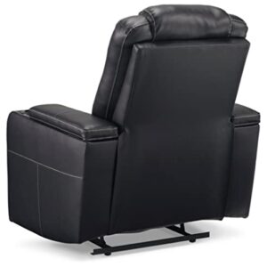 Signature Design by Ashley Center Point Urban Faux Leather Tufted Zero Wall Recliner, Black