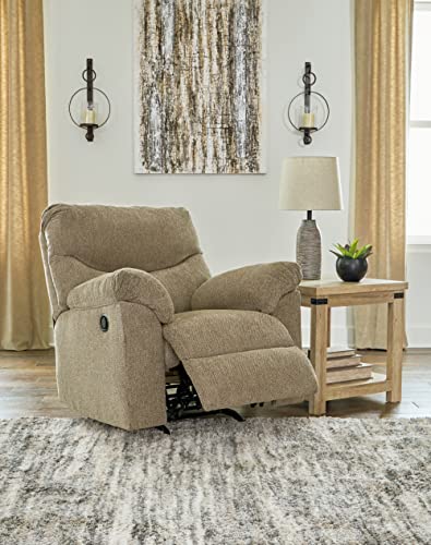 Signature Design by Ashley Alphons Transitional Polyester Tufted Rocker Recliner, Light Brown