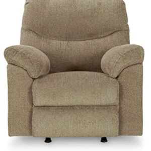 Signature Design by Ashley Alphons Transitional Polyester Tufted Rocker Recliner, Light Brown