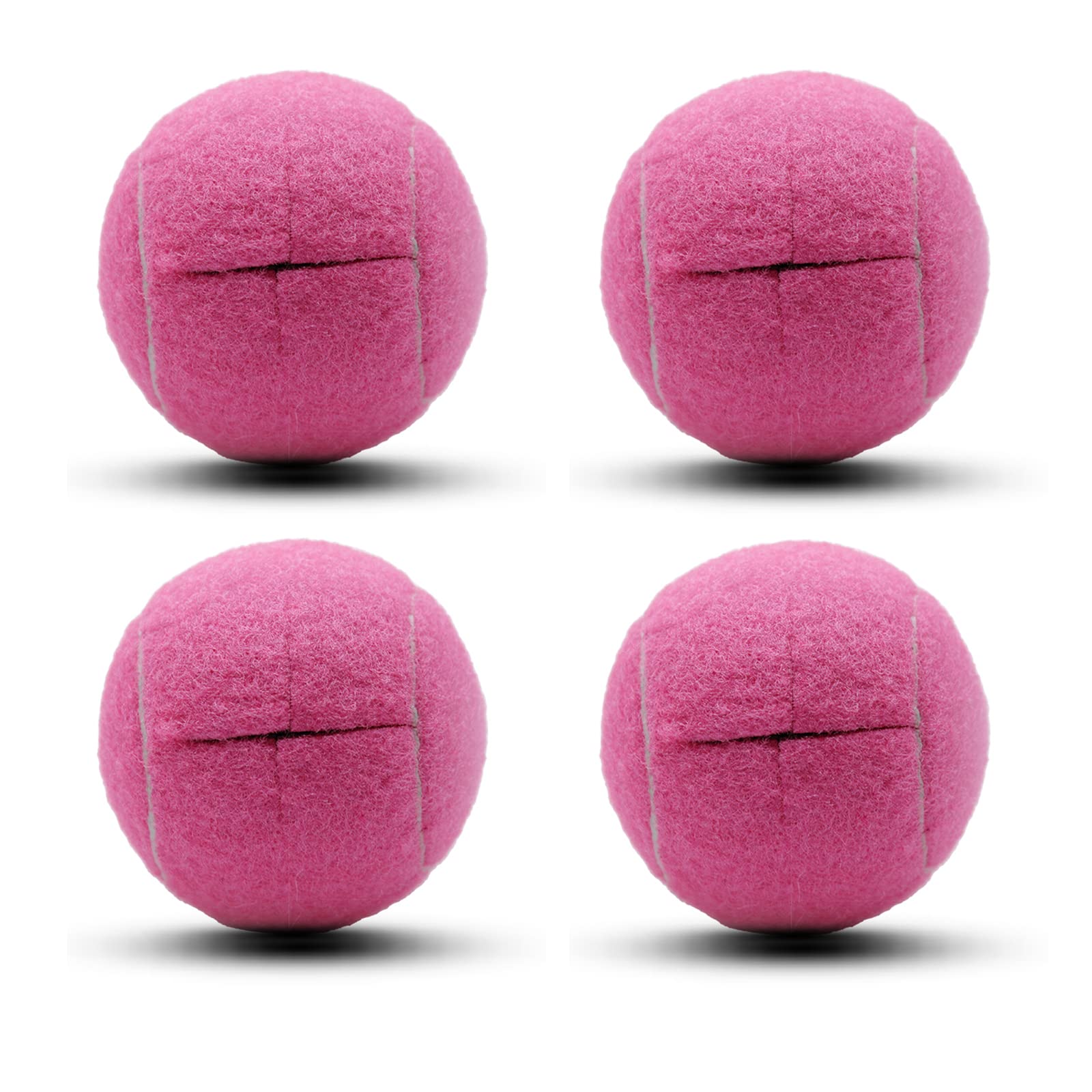 ZHUOKECE 4 PCS Precut Walker Tennis Balls for Furniture Legs Floor Protection, Heavy Duty Long Lasting Felt Pad Glide Coverings (Pink)