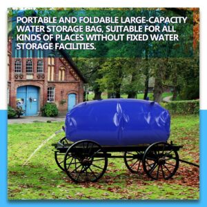 Kingdder Large Capacity Water Storage Bladder Emergency Water Bladder Tanks Foldable Water Storage Tank Portable Rainwater Bag for Drought Resistance Fire Protection Agricultural Irrigation(240L)