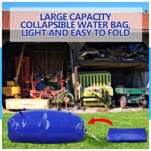 Kingdder Large Capacity Water Storage Bladder Emergency Water Bladder Tanks Foldable Water Storage Tank Portable Rainwater Bag for Drought Resistance Fire Protection Agricultural Irrigation(240L)