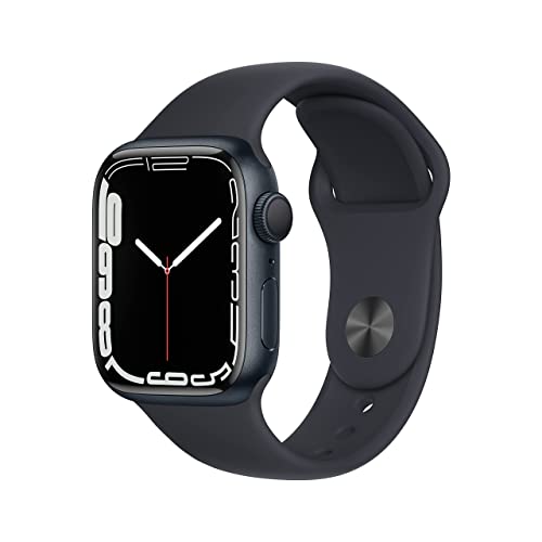 Apple Watch Series 7 (GPS, 41MM) - Midnight Aluminum Case with Midnight Sport Band (Renewed Premium)