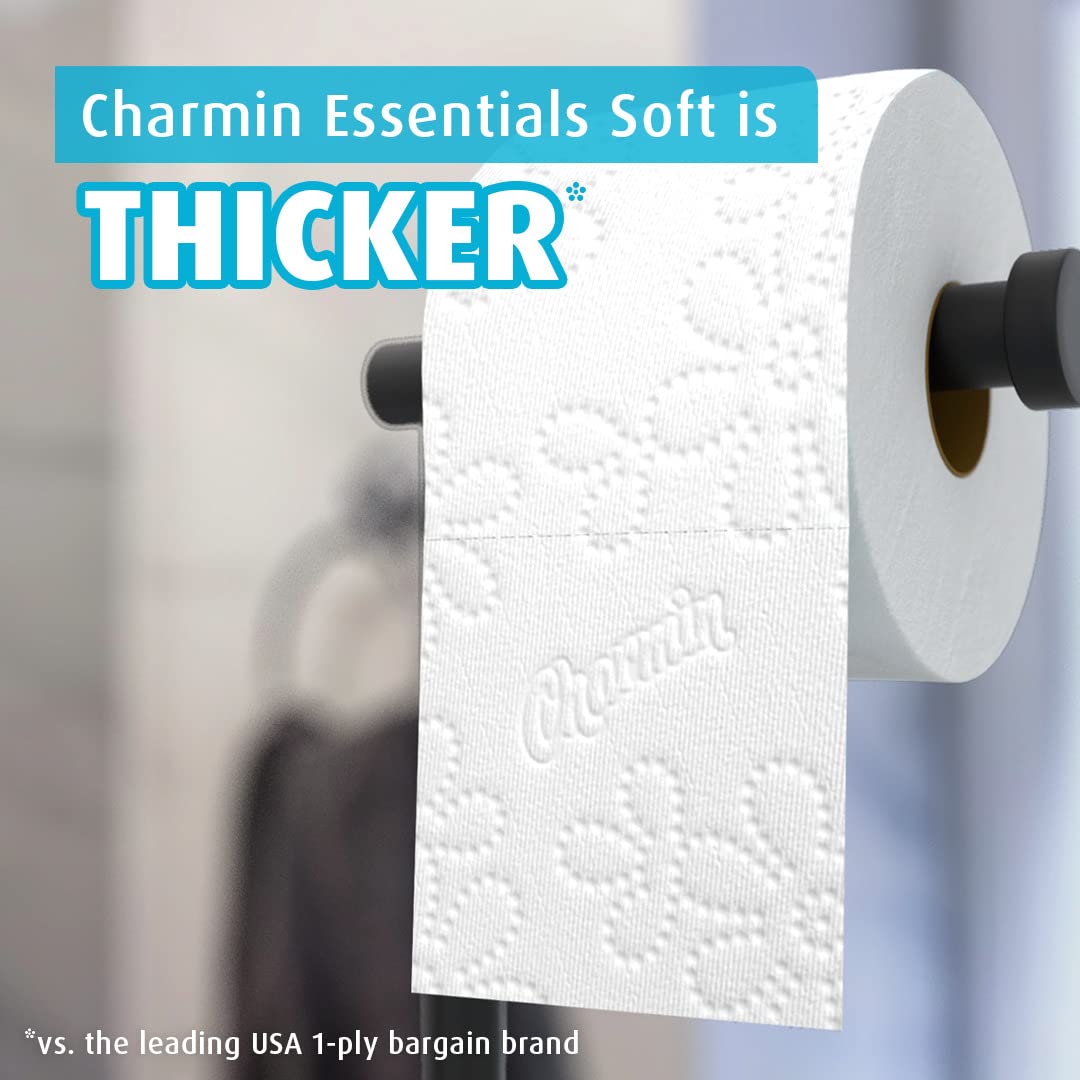 Charmin Essentials Soft Toilet Paper, 9 Mega Rolls = 36 Regular Rolls