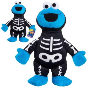 sesame street halloween 15-inch large plush cookie monster stuffed animal, super soft plush, kids toys for ages 18 month by just play