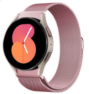 milanese bands for samsung galaxy watch 6/5/4/7/fe band 40mm 44mm/classic 47mm 43mm 46mm 42mm women/men,magnetic loop strap for samsung galaxy watch 5 pro band 45mm,no gap metal mesh correa wristband