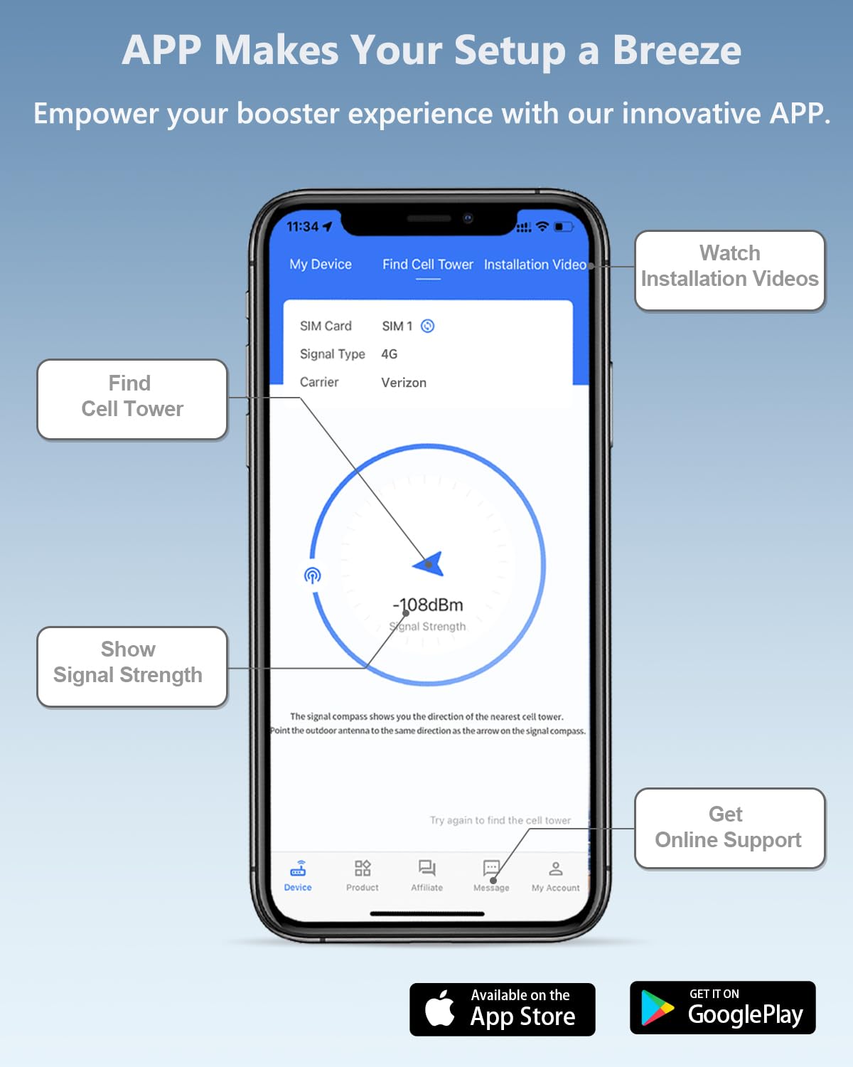 Cell Phone Signal Booster for RV | Boosts 5G 4G LTE for All U.S. Carriers - Verizon, AT&T, T-Mobile & More on Band 2, 4, 5, 12, 13 and 17 | Easy to Setup | FCC Approved