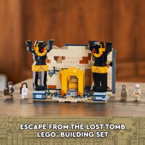 LEGO Indiana Jones Escape from The Lost Tomb 77013 Building Toy, Featuring a Mummy and an Indiana Jones Minifigure from Raiders of The Lost Ark Movie, Gift Idea for Kids Ages 8+