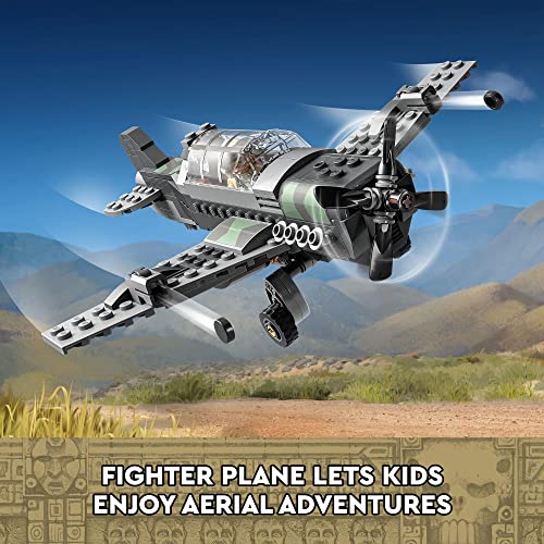 LEGO Indiana Jones and the Last Crusade Fighter Plane Chase 77012 Building Set, Featuring a Buildable Car Airplane Toy, 3 Minifigures Including Jones, Birthday Gift for Kids 8-12 Years Old