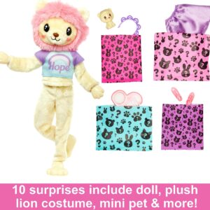 Barbie Cutie Reveal Doll with Blonde Hair & Lion Plush Costume, 10 Suprises Include Accessories & Pet (Styles May Vary)