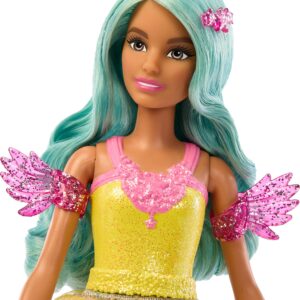 Barbie A Touch of Magic Fashion Doll, Teresa with Fantasy Outfit & Colorful Hair with Comb & Pet Accessories