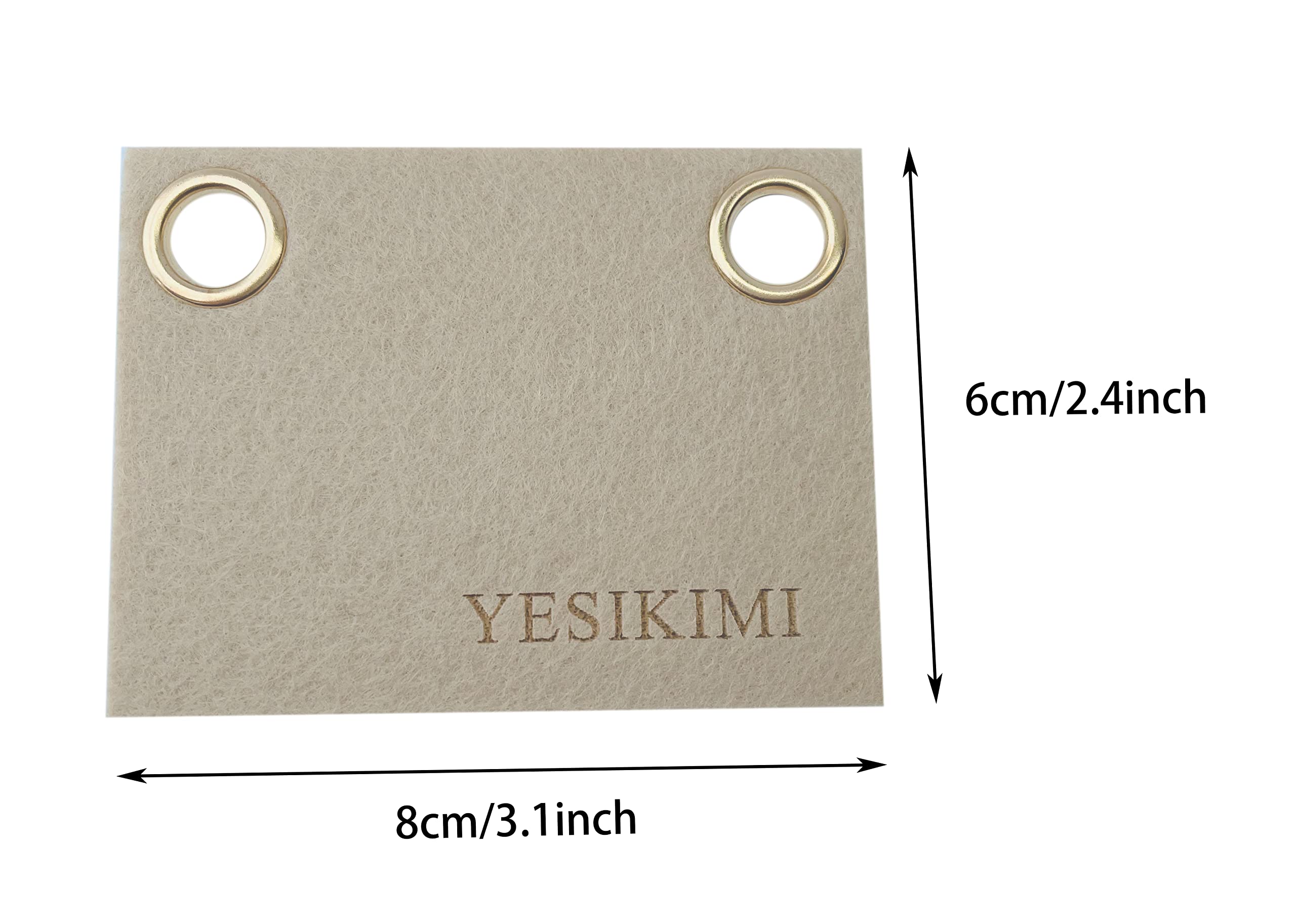 YESIKIMI Conversion Kit Compatible With YSL small card holder Felt Insert + 47" Gold Chain (beige)