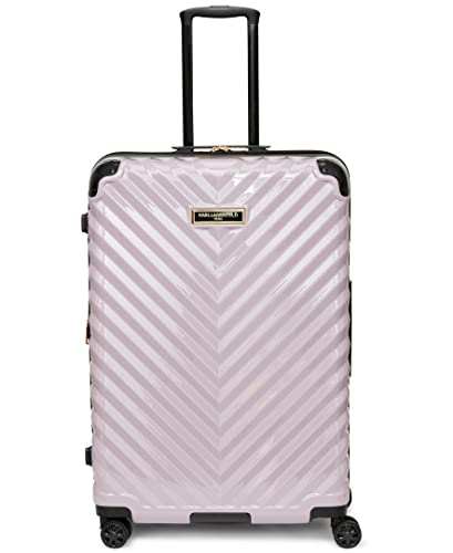 Karl Lagerfeld Paris Women's Suitcase Spinner Wheels Hardside, Lilac, One Size