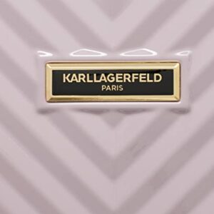 Karl Lagerfeld Paris Women's Suitcase Spinner Wheels Hardside, Lilac, One Size