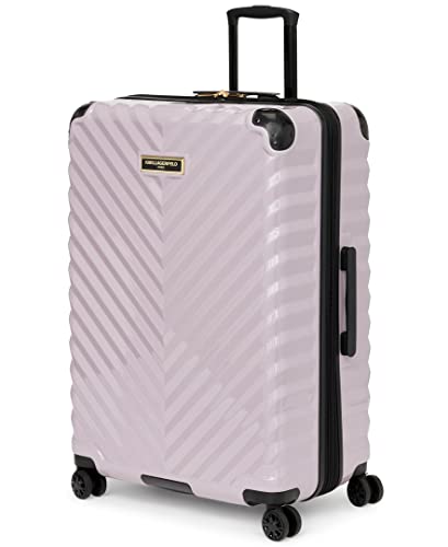 Karl Lagerfeld Paris Women's Suitcase Spinner Wheels Hardside, Lilac, One Size