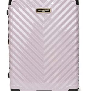 Karl Lagerfeld Paris Women's Suitcase Spinner Wheels Hardside, Lilac, One Size