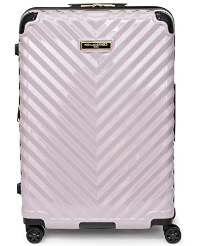 Karl Lagerfeld Paris Women's Suitcase Spinner Wheels Hardside, Lilac, One Size