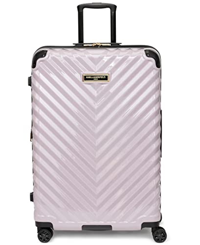 Karl Lagerfeld Paris Women's Suitcase Spinner Wheels Hardside, Lilac, One Size