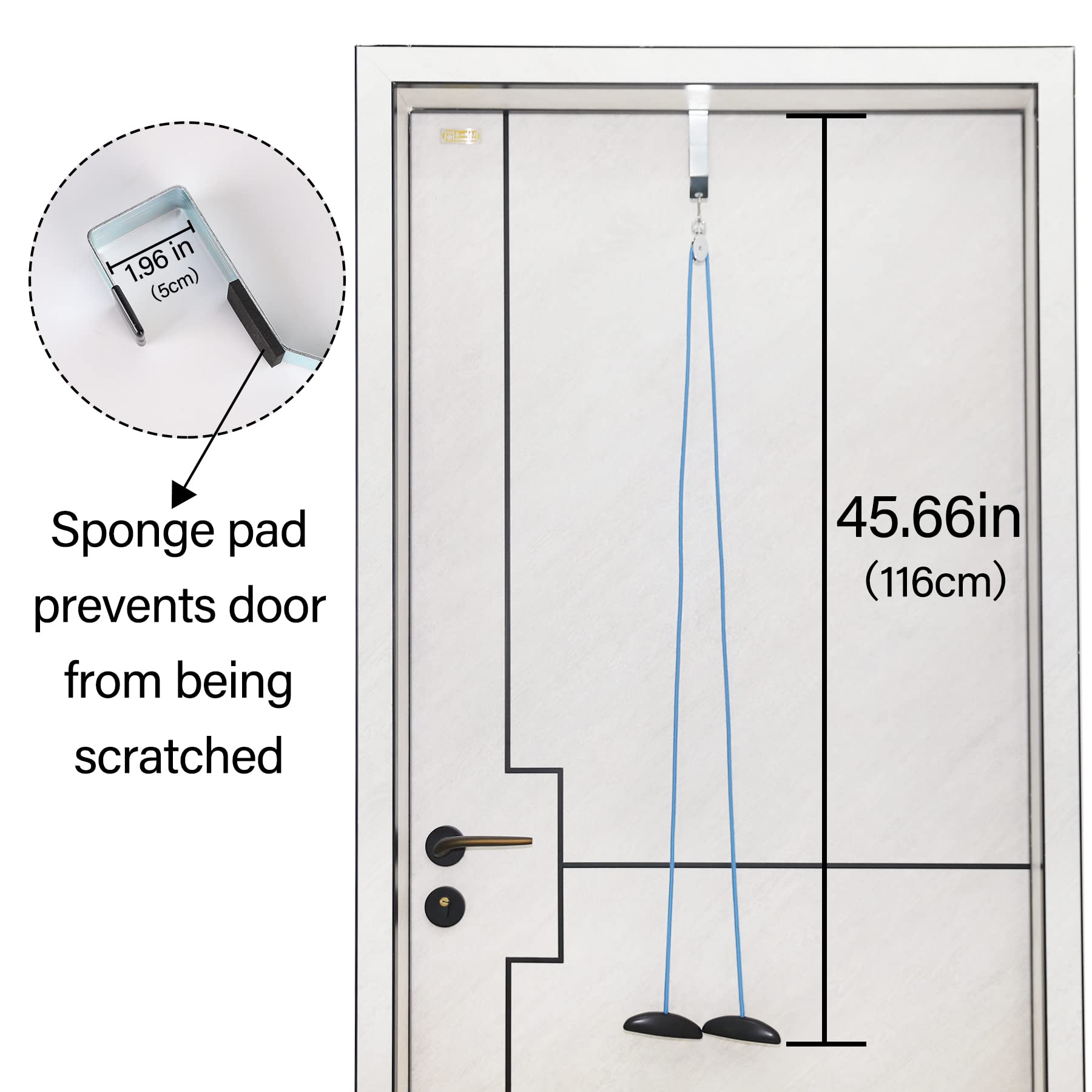 Shoulder Pulley Over The Door Physical Therapy System, Exercise Pulley for Physical Therapy, Alleviate Shoulder Pain and Facilitate Recovery from Surgery (Blue)