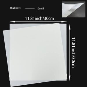 10 Pcs 7 Mil Blank Stencil Sheets, 12 x 12 Inches Mylar Templates Material for Stencils, Reusable Accetate Sheets for Crafts, Clear Craft Plastic Sheets, Mylar Template Sheets