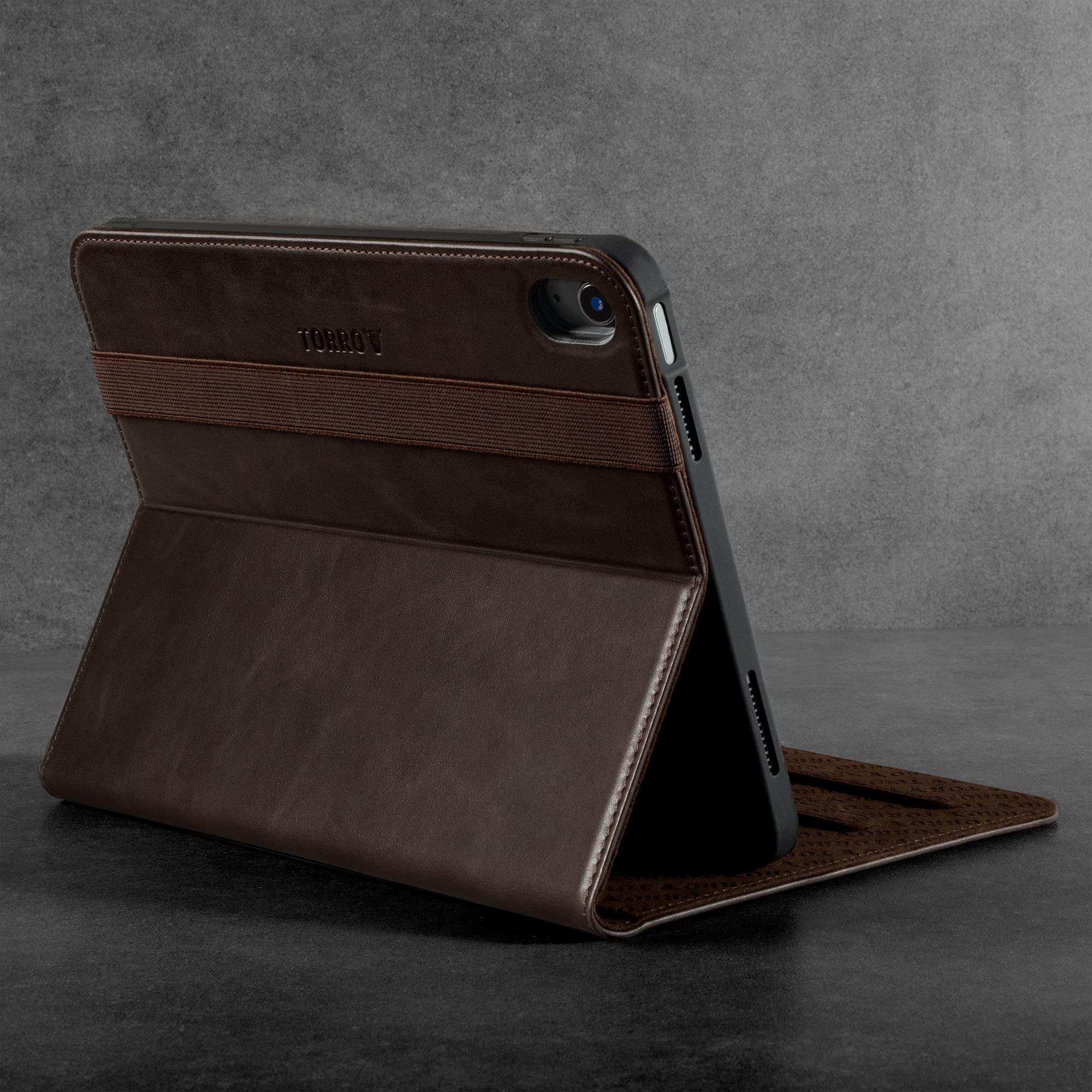 TORRO Case Compatible with iPad 10th Generation – Genuine Leather iPad 10th Gen 2022 Case with Stand Function and Wake/Sleep Function (Dark Brown)