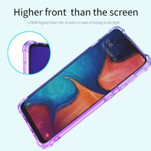 KOARWVC Case for Galaxy A40 Case,Samsung A40 SM-A405F Case, Crystal Clear Case Gradient Slim Anti Scratch TPU Shockproof Protective Phone Cases Cover for Samsung Galaxy A40 (Purple/Blue)