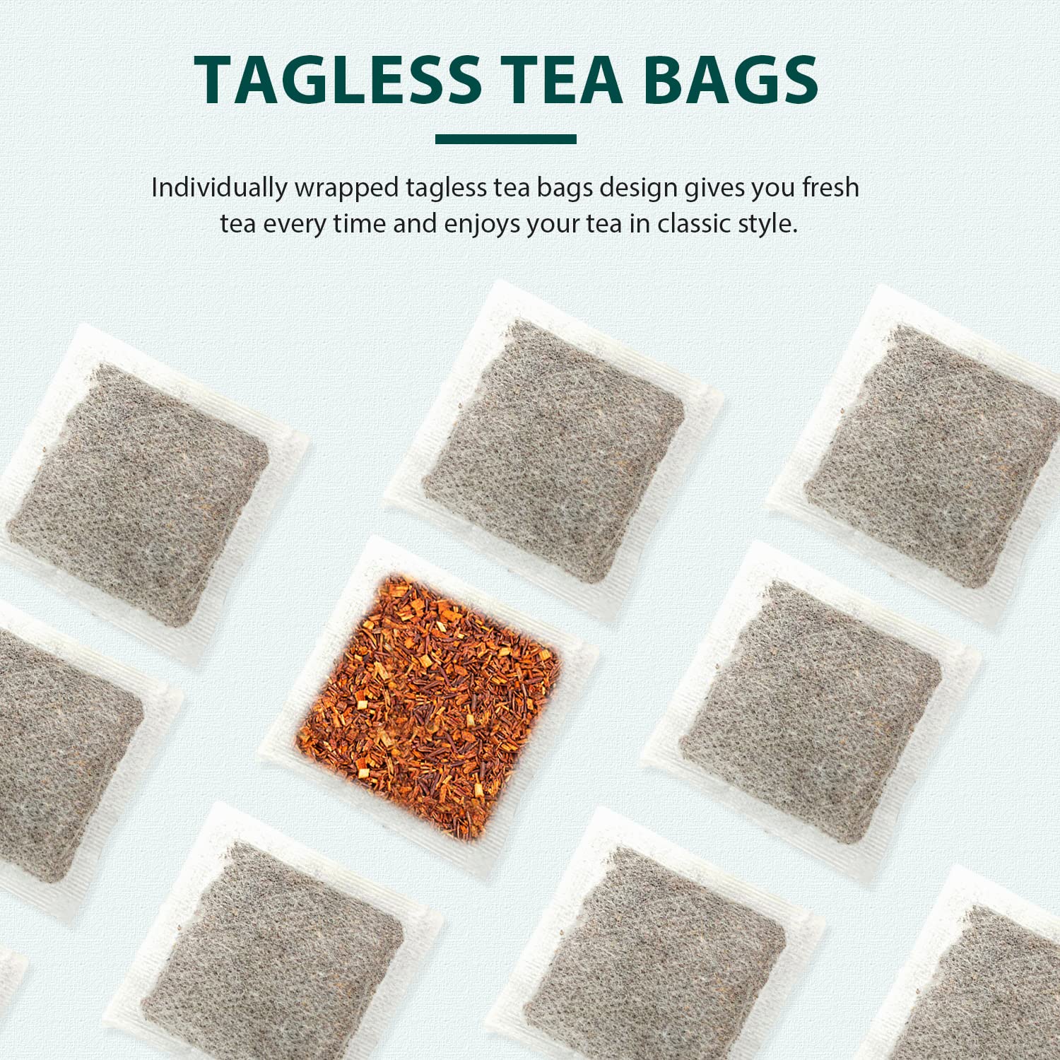 Soeos Rooibos Tea, Rooibos Tea Organic, Rooibos Tea Bags (100 Count), Naturally Sweet Herbal Tea, Caffeine Free, USDA Organic, Red Rooibos Tea Farmed in South Africa 9oz (250g),100 Count (Pack of 1)