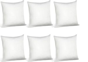 otostar throw pillows inserts 20x20 inches, set of 6 square form cushion stuffer for couch, sofa, bed - indoor decorative pillows inserts - white