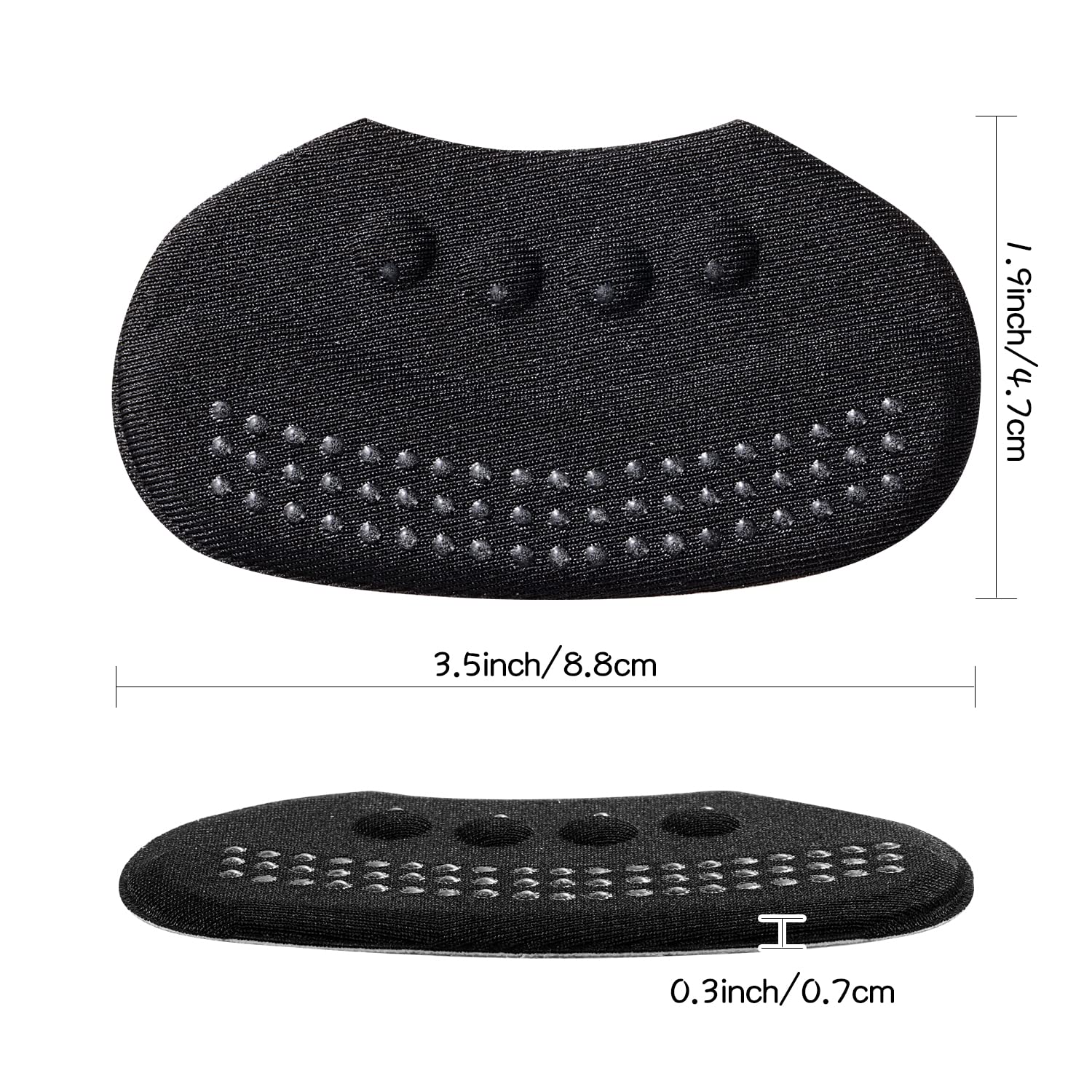 Back of Heel Cushion Pads, Adhesive Heel Grips Inserts for Boots, Loose Shoes Too Big, Reusable Heel Guards Liners for Women Men, Improve Shoe Fit,4PCS-Black+4PCS-Black