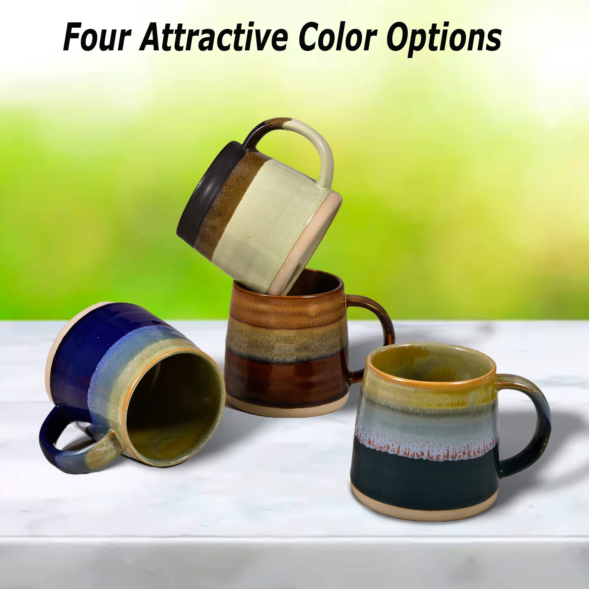 Farmhouse Bright Matte Speckle Glaze Mug Coffee Mugs Unique Color Reusable Coffee Cup with Comfortable Handle, Best Gifts for Men & Women, Gamers, Fathers, Coffee Enthusiasts, Chocolate Tone